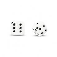 Acrylic beads dice White