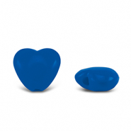 Acrylic beads heart Dark Blue
