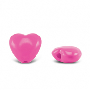Acrylic beads heart Pink