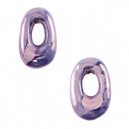 DQ greek ceramic beads oval Violet Blue