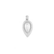 Stainless steel charms drop Silver