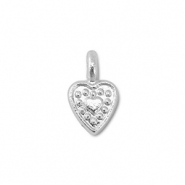 Metal charms heart Silver