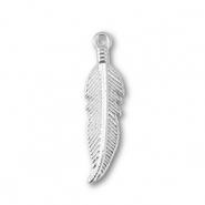 Metal charms feather Silver