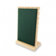 Jewellery display for necklaces Natural-Dark Green