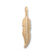 Metal charms feather Gold