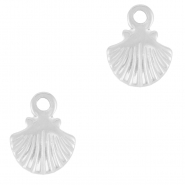 Stainless steel charms shell Silver