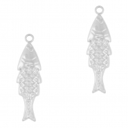Stainless steel charms fish Silver