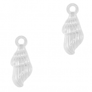 Stainless steel charms shell Silver