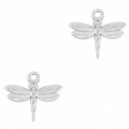 Stainless steel charms dragonfly Silver