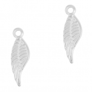 Stainless steel charms wing Silver