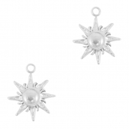 Stainless steel charms sun Silver