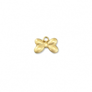 Stainless steel charms bow Gold