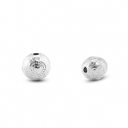 Stainless steel beads flower Silver