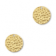 Stainless steel charms round Gold