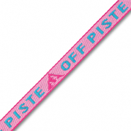 Ribbon text "Off piste" Light Pink-Cyan Blue-Magenta