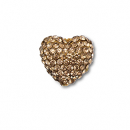 Bohemian beads heart Taupe Brown