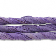 Silk sari ribbons Purple
