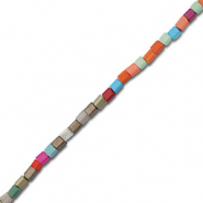 Glass beads square Multicolor