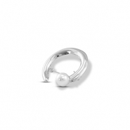 Brooches with pearl Silver-White