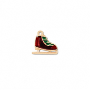 Metal charms skate Gold-Red-Green
