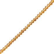 Top faceted beads 8x6mm disc Brown