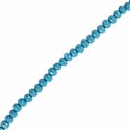 Top faceted beads 4x3mm disc Blue