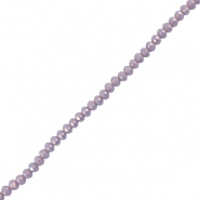 Top faceted beads 4x3mm disc Dark Lavender Grey