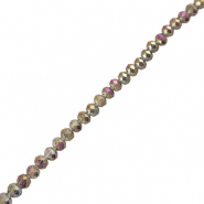Top faceted beads 4x3mm disc Grey