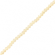 Top faceted beads 4x3mm disc Light Champagne