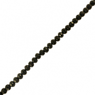 Top faceted beads 3x2mm disc Black