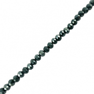 Top faceted beads 3x2mm disc Dark Blue