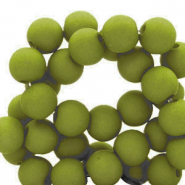 4 mm acrylic beads Moss Green