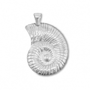 Stainless steel charms shell Silver