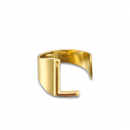 Stainless steel rings letter L Gold