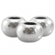 DQ metal ball 6x4mm Antique Silver (nickel free)