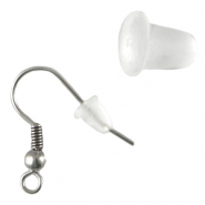 Earring backs rubber (earring excluded) Transparent
