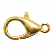 DQ European metal findings lobster clasp 12mm Gold (nickel free)