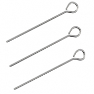 DQ European metal eyepins 25mm Antique Silver (nickel free)