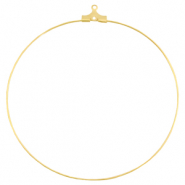 DQ metal creole earrings charms 60mm Gold (nickel free)