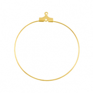 DQ metal creole earrings charms 40mm Gold (nickel free)