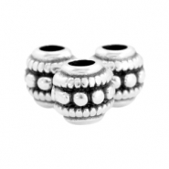 DQ European metal beads deco 6mm Antique Silver (nickel free)