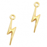 DQ European metal charms lightning Gold (nickel free)