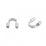 DQ metal findings wire guardian / wire protector 5mm (&Oslash;0.56mm) Silver (nickel free)