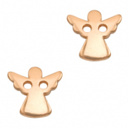 DQ European metal charms connector angel Rose Gold (nickel Free)