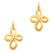DQ European metal charms double infinity Gold (nickel free)