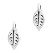 DQ European metal charms leaf Antique Silver (nickel free)