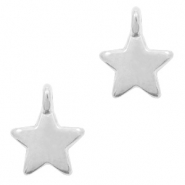 DQ European metal charms star Antique Silver (nickel free)