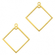 DQ European metal charms rhombus Gold (nickel free)