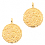 DQ European metal charms leopard skin 12mm Gold (nickel free)