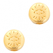 DQ European metal beads with eye 6mm Gold (nickel free)